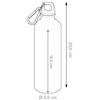 Borraccia Alum Drink 500 ml in alluminio lucido con moschettone Personalizzate o neutre