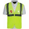Workteam Gilet alta visibilità rete, cerniera, EN ISO 20471 CL1 Personalizzate o neutre