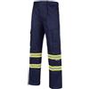 Workteam Pantalone diritto con bande riflettente-fluorescente Personalizzate o neutre