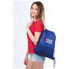 Zaino Sacca Refrain Nylon 210D con Tasca Zip - 33x44 cm Personalizzate o neutre