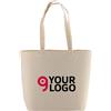 Shopper maxi 100% cotone 135g, soffietto, manici lunghi Personalizzate o neutre