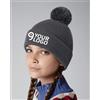 Beechfield Berretto Junior Pom Pom in maglia doppio strato Personalizzate o neutre