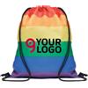 BOW Sacca Zaino Arcobaleno RPET 210D, Poliestere 36x42 cm Personalizzate o neutre