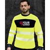 Korntex Felpa Hi-Vis EOS gialla alta visibilità Classe 3 EN ISO, 300g/m² Personalizzate o neutre
