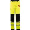 Korntex Pantaloni Hi-Vis EOS gialli classe 2 riflettenti EN ISO 20471 Personalizzate o neutre