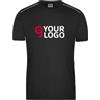 James & Nicholson T-shirt da lavoro uomo , cotone organico, resistente, nera Personalizzate o neutre
