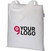 Shopper bianca R-PET 38x42cm 80g manici lunghi eco Personalizzate o neutre