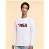 Fruit of the Loom T-shirt maniche lunghe 100% cotone Modern fit girocollo Personalizzate o neutre