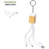 Cavo Brestin portachiavi bamboo USB-C Lightning Micro USB 3in1 Personalizzate o neutre