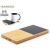 Scaldatazza Bambù Nodens 10W con Caricatore Wireless Qi Integrato Personalizzate o neutre