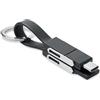 Portachiavi KEY C Nero, Cavo 4-in-1 Type-C/A/MicroUSB, Wireless Personalizzate o neutre