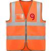 Roly Gilet alta visibilità Polux con zip e tasca porta badge Personalizzate o neutre