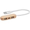 VINA C Hub USB Type-C Bamboo 3 Porte, 24cm, 75gr, Eco Design Personalizzate o neutre