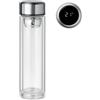 POLE GLASS Thermos 390ml Vetro Doppio, LED Touch, Infusore Té Personalizzate o neutre