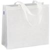 Shopper bianca R-PET 80g manici lunghi 65cm 45x40x18cm 100g Personalizzate o neutre