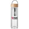 BATAMI Bottiglia in Vetro Borosilicato 400 ml con Infusore Bamboo Personalizzate o neutre