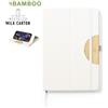 Taccuino Torya in cartone riciclato con supporto smartphone beige Personalizzate o neutre