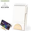 Minnak Taccuino con Supporto Smartphone e Penna Latte Personalizzate o neutre