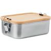SONABOX Portapranzo 750ml acciaio inox e bamboo naturale Personalizzate o neutre
