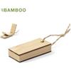 Portamemo Yiuta bamboo e juta, 80 post-it kraft, linea natura Personalizzate o neutre