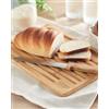 LEMBAGA Set Tagliere Bamboo FSC® e Coltello Pane Manico Legno Personalizzate o neutre