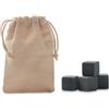 ROCKS Set 4 cubetti ghiaccio riutilizzabili ABS con sacchetto Personalizzate o neutre