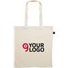 OSOLE Shopper cotone equo 140g OEKO-TEX®, 38x42cm manici lunghi Personalizzate o neutre