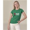 JHK T-Shirt Donna Scollo V Regular 100% Cotone Personalizzate o neutre