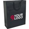 Shopper carta laminata opaca 22x29x10 cm con manici cordino Personalizzate o neutre
