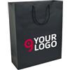 Shopper carta laminata opaca 18x7x25cm con manici cordino Personalizzate o neutre