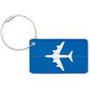 FLY TAG Etichetta bagaglio alluminio argento 7x4,5cm con laccetto Personalizzate o neutre