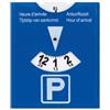 PARKCARD Disco Orario Blu in PVC 10x12 cm Resistente e Leggero Personalizzate o neutre