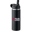 IVALO Borraccia 500ml Acciaio Riciclato Doppio Strato con Cannuccia Personalizzate o neutre