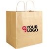 Handle bags Shopper in carta riciclata con soffietto Personalizzate o neutre