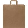 EcoBag: Sacchetto carta kraft manici piatti XL marrone resistente Personalizzate o neutre