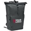 VALLEY ROLLPACK Zaino rolltop RPET 15'' nero con tasca frontale Personalizzate o neutre