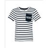 Kariban T-shirt bambino manica corta a righe stile marinaio con tasca Personalizzate o neutre
