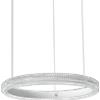 Ideal Lux MIRACLE SOSPENSIONE CON DECORO EFFETTO CRISTALLO BIANCO LED 3000K 25W 3300 lm D.40CM