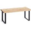 Zeller 27429 - Mensola in bambù/metallo, 36 x 15,5 x 15,5 cm, colore: Nero