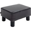 HOMCOM Poggiapiedi Divano Rettangolare, Poggiapiedi Pouf Imbottito e Rivestito in Finta Pelle, Max. 100kg, per Soggiorno e Ingresso, 40x30x24 cm, Marrone