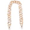 GARVALON Catena per Borsa retrò in Acrilico Beige, Decorativa e Portatile, Catenina Donna Stile Unico, Come Tracolla per Borse Eleganti