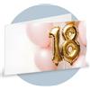 Ingrosso e Risparmio 40 Bigliettini 18 Anni per Confetti bomboniere Personalizzabili Fai da Te segnaposto sacchettini Compleanno Rosa Antico e Oro Numero Diciotto cartoncini Palloncini