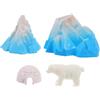BESPORTBLE Igloo Decorazione Versatile e Realistica Set da in Animali Polari Design Unico per Casa delle Bambole e Ufficio