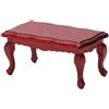 Zcccc Miniatura tavolino in legno rosso, scala 1:12, 9,1 x 4,4 x 14,2 cm, adatto per camera e coda decorazione modello di mobili