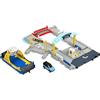 Matchbox - Scalo Traghetti, traghetto removibile su ruote, funzioni attivabili sia dalle macchinine che dai bambini, include veicolo Land Rover, giocattolo per bambini 3+ Anni, HMH29