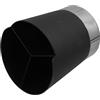 AMUSLESUR Acciaio Inox per Posate Distributore a Tre Scomparti Nero | Scolaposate Ceramica, Portautensili da Bancone, Contenitore per Cannucce Bar, Cucchiai e Mestoli