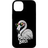 Gamer Coole Sprüche Lustiges Fun Shirt C Custodia per iPhone 14 Plus Chill Bro Cooler Flamingo Occhiali da sole con scritta divertente Gamer