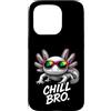 Gamer Coole Sprüche Lustiges Fun Shirt C Custodia per iPhone 15 Pro Chill Bro Cooler Axolotl Occhiali da Sole Scritta Divertente Gamer