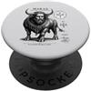 Demonique Tees and Ars Goetia Demon Gift Morax Bull of Secrets, Volto della Saggezza PopSockets PopGrip Adesivo