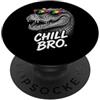 Gamer Coole Sprüche Lustiges Fun Shirt C Chill Bro Cooler Capybara Occhiali da Sole Scritta Divertente Gamer PopSockets PopGrip Adesivo